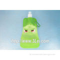 Bottle shape disposable plastic water pouch,spout stand up pouch